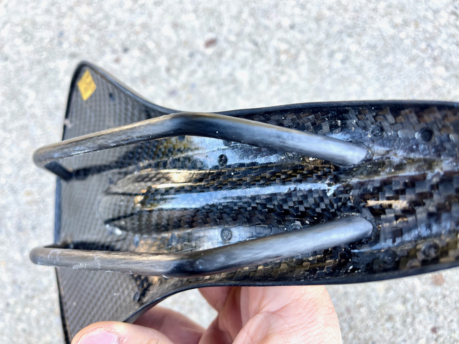 WOVE Mags Saddle Review detalle del riel número de cerca